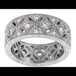 Sterling silver eternity band.